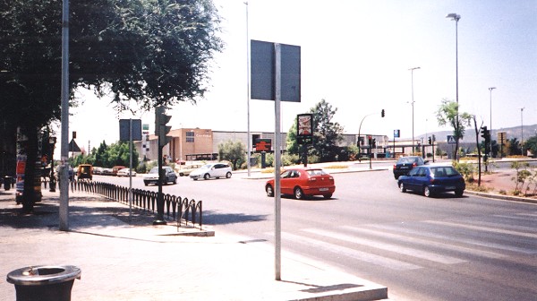 Córdoba station, baking in a heat of forty degrees celsius, just visible on the electronic sign positioned in front of the station