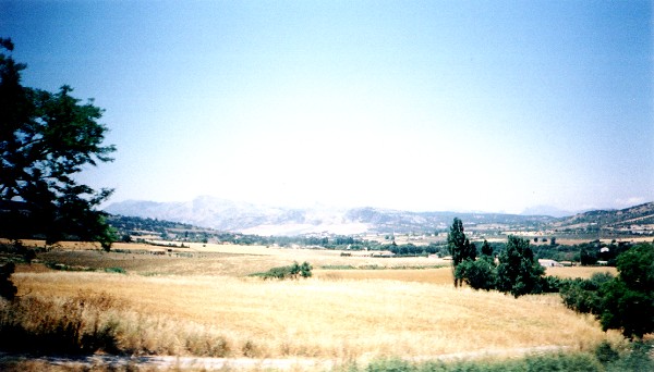 View from the train of the spectacular scenery on the route from Córdoba to Algeciras