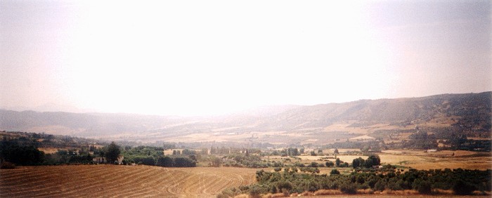 The scorched shallow valleys of Andalucia, en route to Granada near the Sierra Nevada