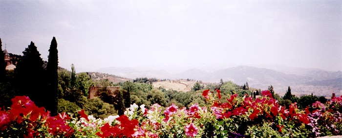 Another view of the mountains surrounding Granada, seen from the eastern side of the Alcazaba