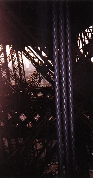 view from the stairs of the Eiffel Tower